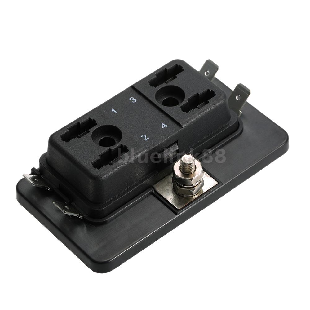 4 WAY FUSE HOLDER BOX CAR VEHICLE BOAT CIRCUIT MINI BLADE ... vehicle fuse box 