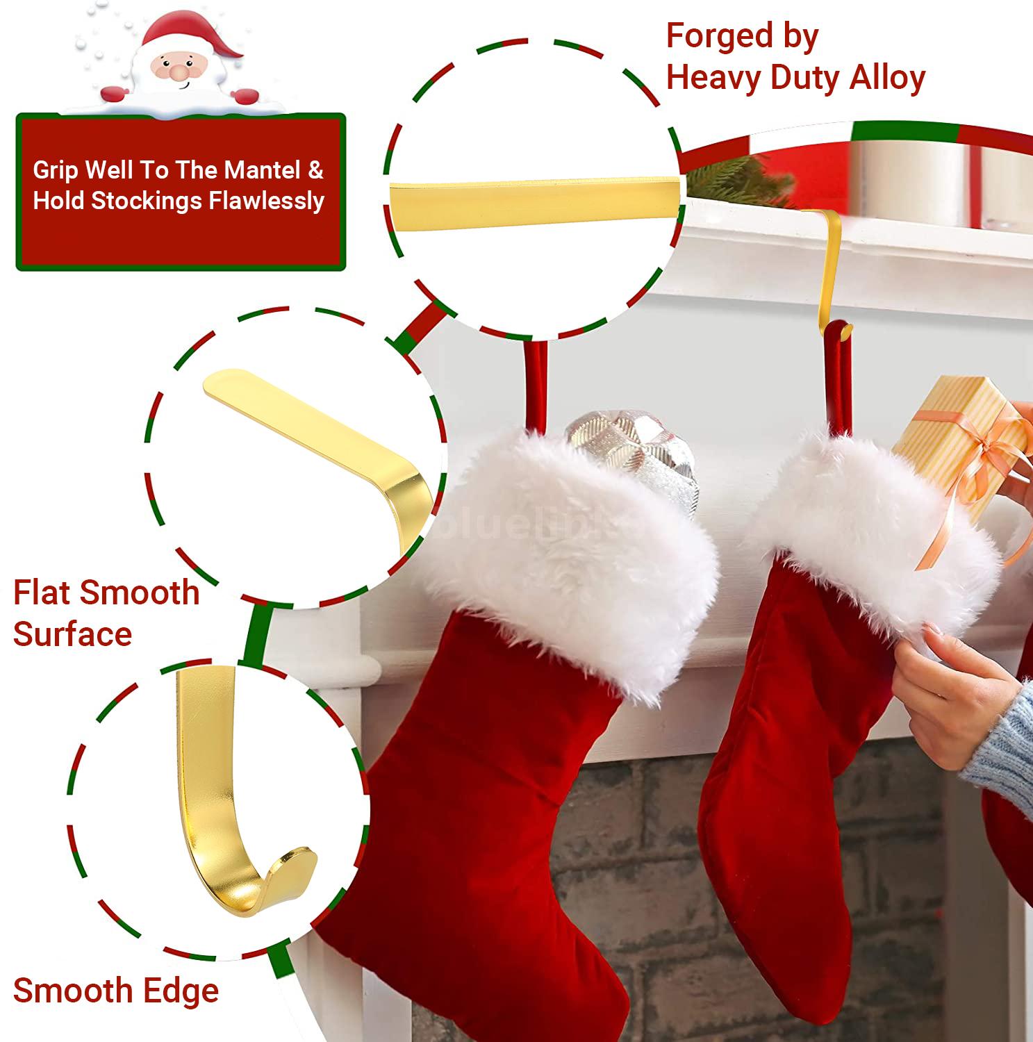 Xmas Christmas Stocking Hanger Holder Fireplace Hook ...